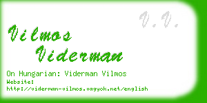 vilmos viderman business card